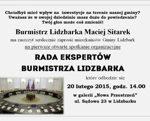Rada Ekspertów Burmistrza Lidzbarka
