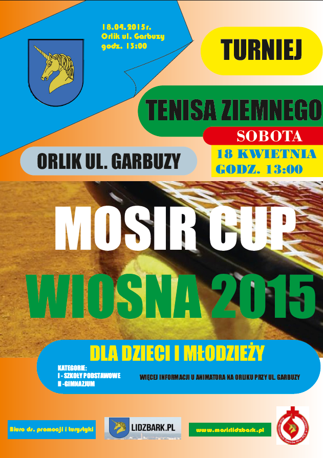 Turniej Tenisa Ziemnego dla dzieci i młodzieży MOSIR CUP WIOSNA 2015