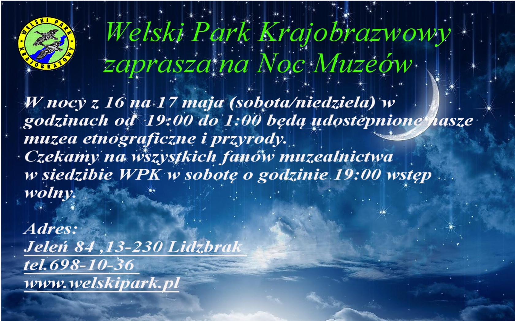 Noc Muzeów w Welskim Parku Krajobrazowym