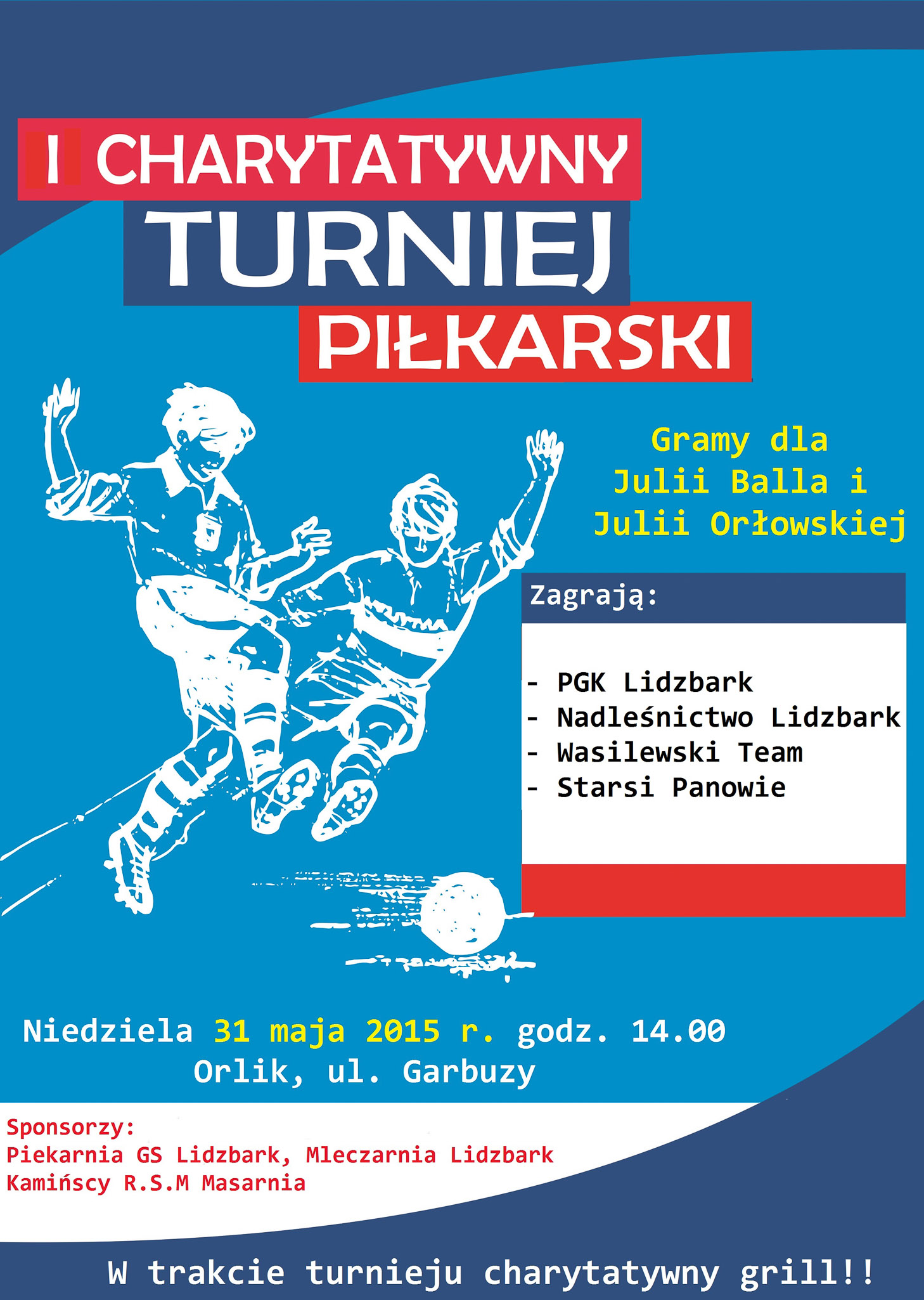 Zapraszamy na I Charytatywny Turniej Pilkarski