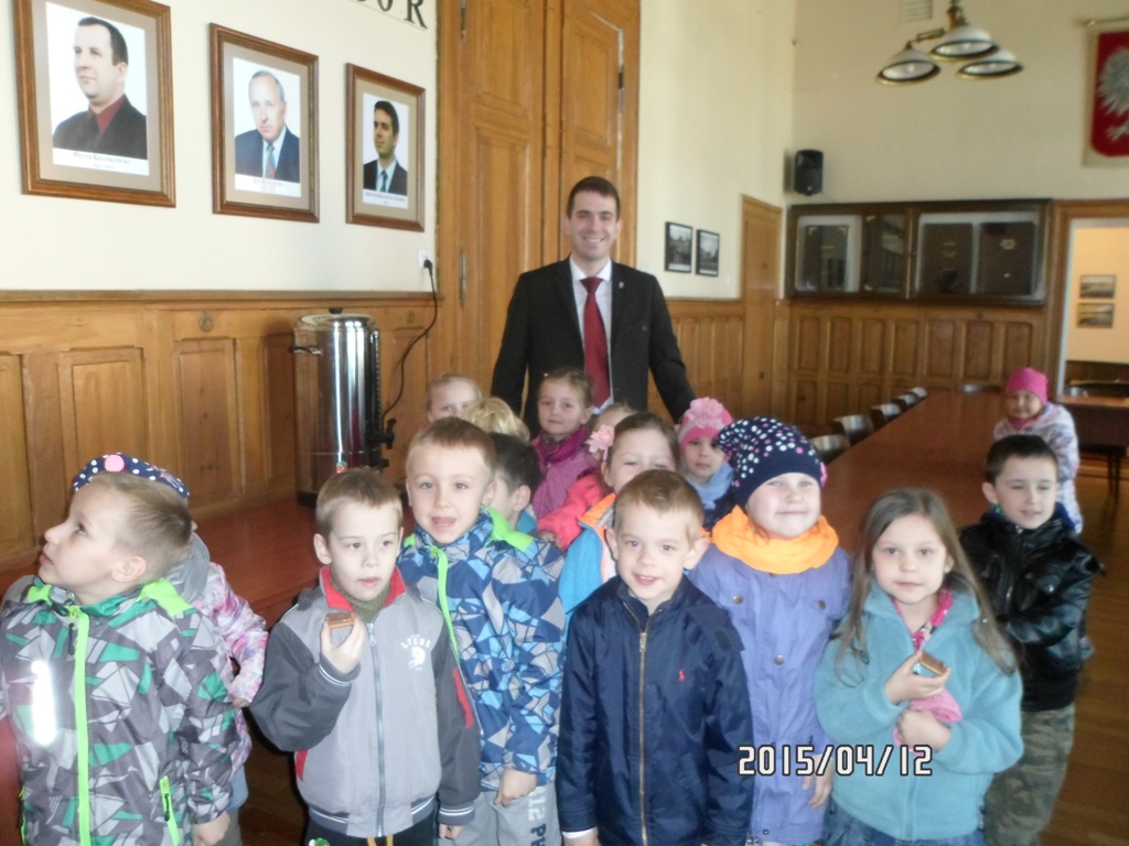 Przedszkolaki z wizytą u Burmistrza