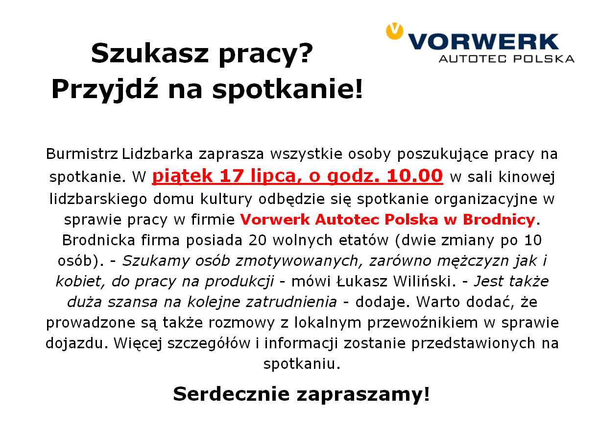 Szukasz pracy? Przyjdź na spotkanie!