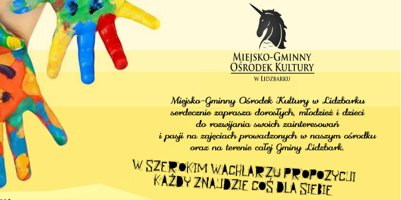 Miejsko-Gminny Ośrodek Kultury zaprasza do udziału w zajęciach