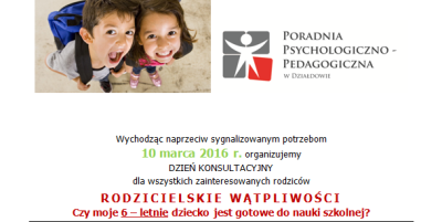 Zapraszamy na spotkanie konsultacyjne pn. "Rodzicielskie wątpliwości"