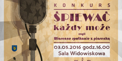 Zapraszamy do udziału w konkursie "Śpiewać każdy może"