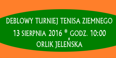 Zapraszamy na Deblowy Turniej Tenisa Ziemnego