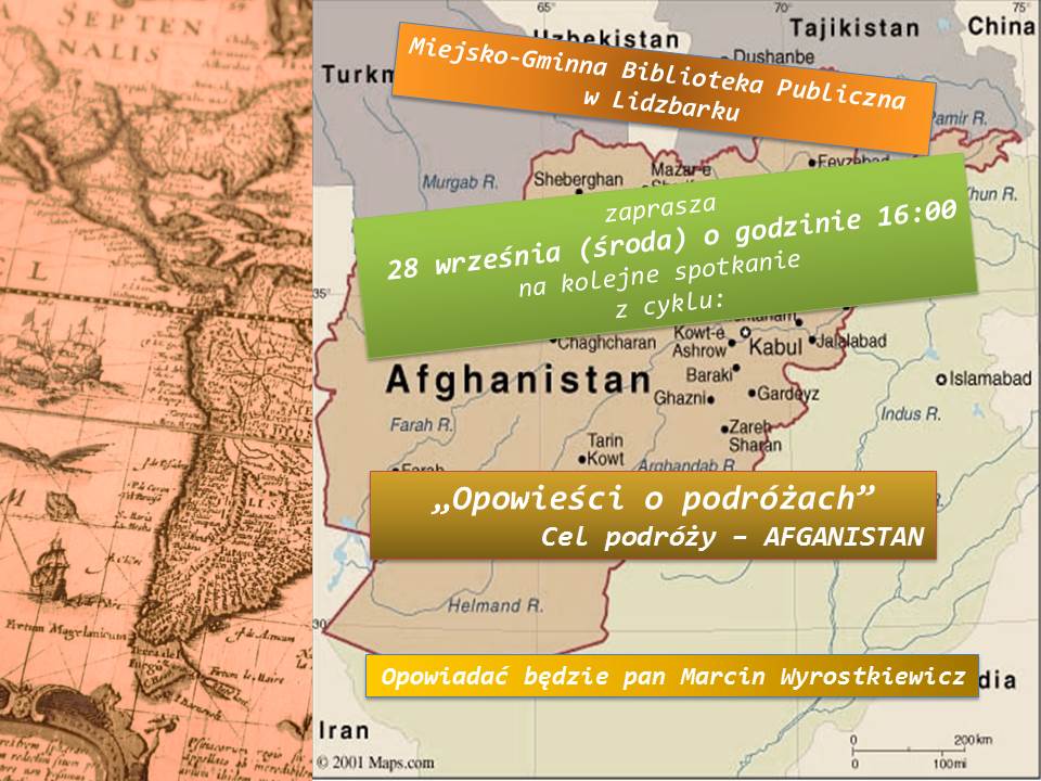 Opowieści o podróżach Afganistan- plakat