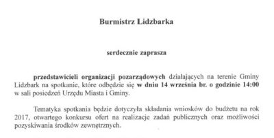 Zapraszamy na spotkanie z organizacjami pozarządowymi