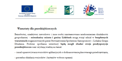 Warsztaty dla przedsiębiorczych