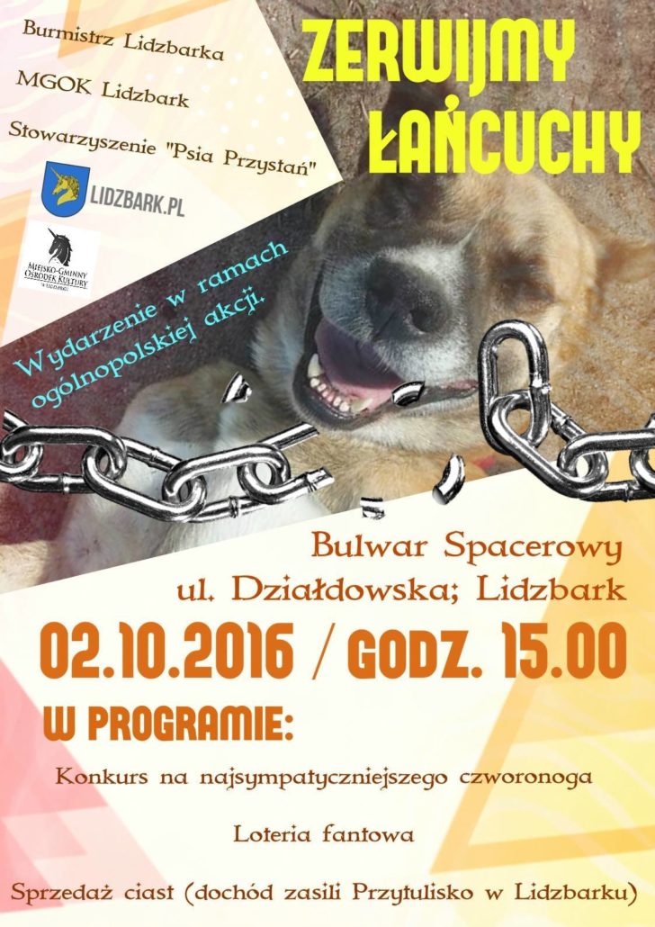 plakat na łańcuchy