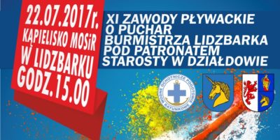 Zapraszamy do udziału w IX zawodach pływackich o Puchar Burmistrza Lidzbarka