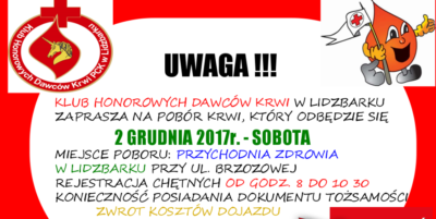 Akcja poboru krwi!