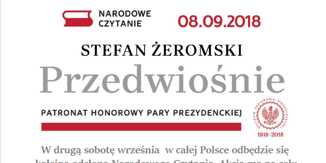 Zapraszamy na publiczne czytanie "Przedwiośnia"