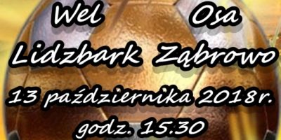 Zapraszamy na mecz piłki nożnej LKS Wel Lidzbark - Osa Ząbrowo