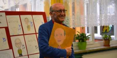Artur Barciś w dłutowskiej szkole