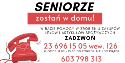 Drodzy Seniorzy zostańcie w domu!