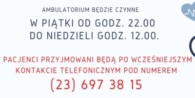 Zasady funkcjonowania ambulatorium w czasie zagrożenia epidemicznego