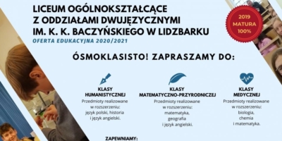 Oferta edukacyjna lidzbarskiego liceum