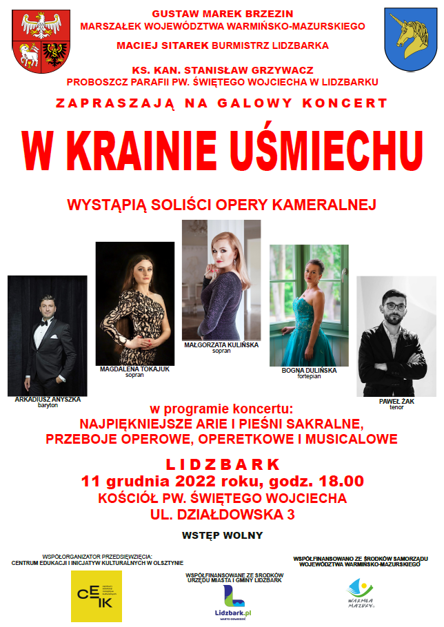 Zapraszamy na koncert galowy "W krainie uśmiechu"