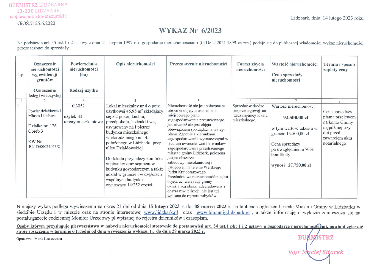 Nieruchomość lokalowa do sprzedaży - ul. Działdowska