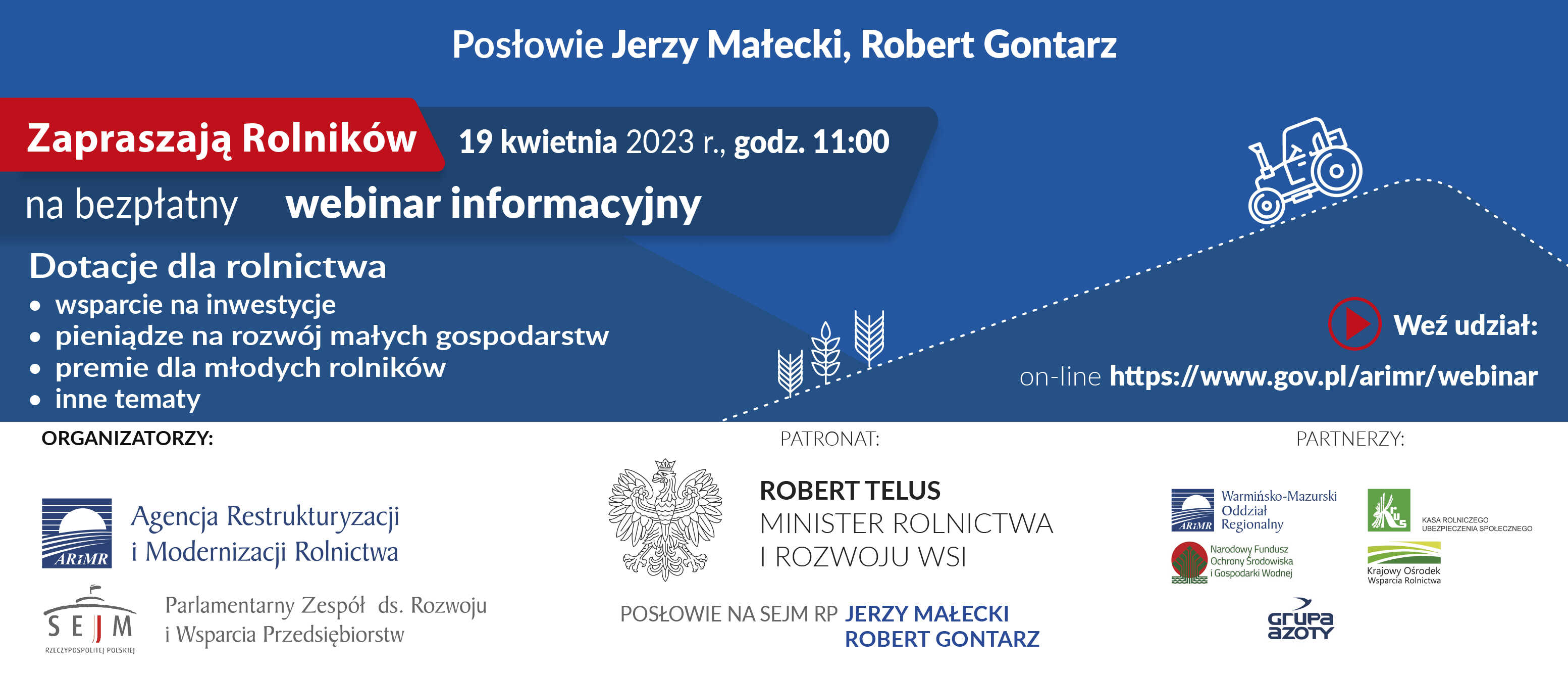 Webinar informacyjny dla rolników