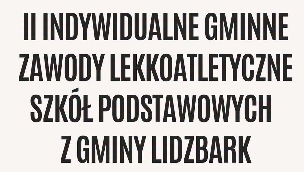 II Indywidualne Gminne Zawody Lekkoatletyczne Szkół Podstawowych